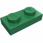 Плейт 1x2 - Green