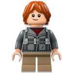 Мініфігурка LEGO - Ron Weasley - Dark Bluish Gray Plaid Jacket, Dark Tan Short Legs