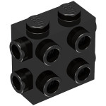Брік модифік. 1x2x1 2/3, 8 стадів - Black