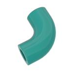 Конектор закруглений - 90 градусів, під вісь - Dark Turquoise