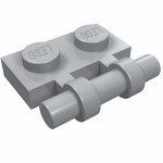 Плейт 1x2, з поручнем (відкритим) - Light Bluish Gray