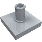 Тайл 2x2, з піном по центру - Light Bluish Gray