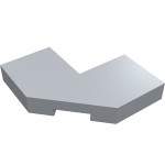 Тайл 2x2, з зарізаним кутом - Light Bluish Gray