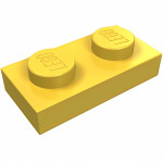 Плейт 1x2 - Yellow