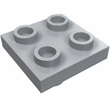 Плейт 2x2, з піном знизу - Light Bluish Gray