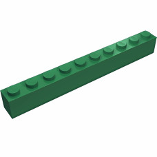 Брік 1x10 - Green