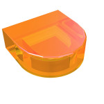 Тайл 1x1, півколо - Trans-Orange