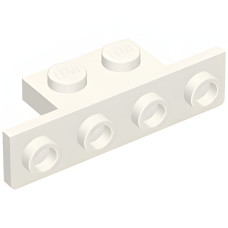 Плейт г-подібний 1x2x1x4 (вниз) - White