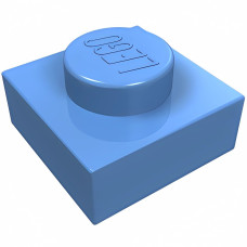 Плейт 1x1 - Medium Blue