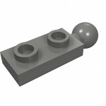 Плейт 1x2, з кулею збоку - Dark Bluish Gray