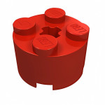 Брік круглий 2x2 - Red