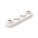 Плейт 1x4, закруглений - White