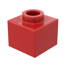 Брік модифік. 1x1, 2/3  - Red