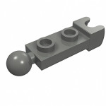 Плейт 1x2, під кулю - Dark Bluish Gray