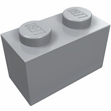 Брік 1x2 - Light Bluish Gray