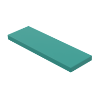 Тайл 2x6, прямокутник - Dark Turquoise