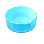 Тайл 1x1, круглий - Trans-Light Blue
