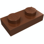 Плейт 1x2 - Reddish Brown