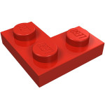 Плейт 2x2, кутовий - Red