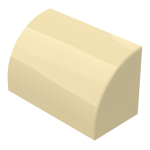 Слоуп закруглений 1x2x1 - Tan