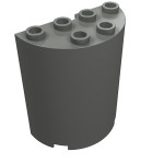 Половина циліндру 2x4x4 - Dark Bluish Gray