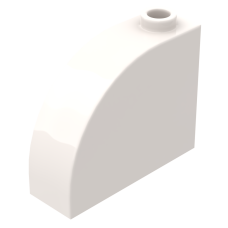 Слоуп закруглений 1x3x2 - White