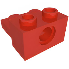 Технік брік 1x2 з плейтом посередині - Red