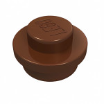 Плейт круглий 1x1  - Reddish Brown