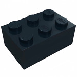 Брік 2x3 - Black