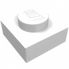 Плейт 1x1 - White
