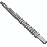 Гнучка гофрована вісь 10L - 8 см - Flat Silver