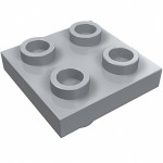 Плейт 2x2, з піном знизу - Light Bluish Gray