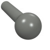 Бар на 2 з кулькою - Dark Bluish Gray