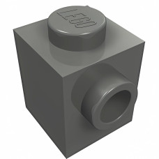 Брік модифік. 1x1, 2 стади по бокам - Dark Bluish Gray