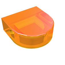 Тайл 1x1, півколо - Trans-Orange