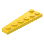 Плейт клиноподібний 6x2 (правий) - Yellow