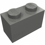 Брік 1x2 - Dark Bluish Gray