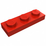 Плейт 1x3 - Red