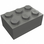 Брік 2x3 - Dark Bluish Gray
