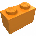 Брік 1x2 - Orange
