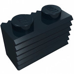Брік модифік. 1x2 (під решітку) - Black