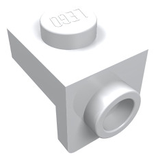 Плейт г-подібний 1x1x1x1 (вниз) - White