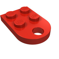 Плейт 2x3, закруглений з отвором