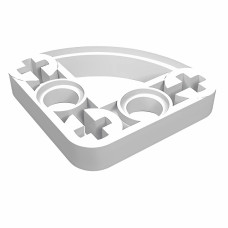 Ліфтарм тонкий - 3x3 чверть кола - White