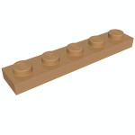 Плейт 1x5 - Medium Nougat
