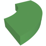 Тайл 2x2, закруглений (четвертина) - Bright Green