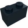 Брік 1x2 - Black
