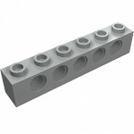 Технік брік 1x6 - Light Gray