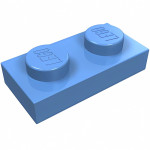 Плейт 1x2 - Medium Blue