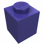 Брік 1x1 - Dark Purple